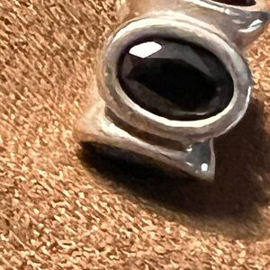 Pandora Silver and Black charm